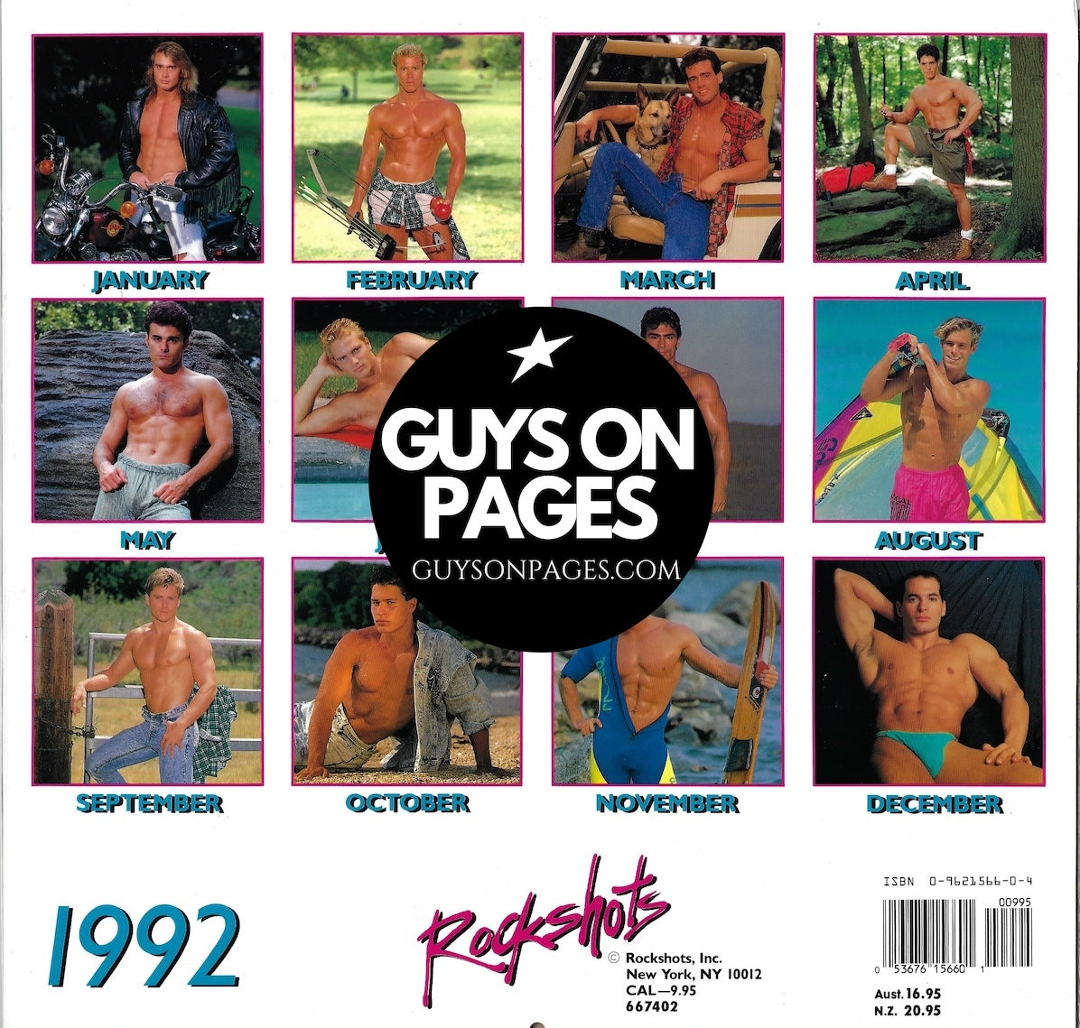 The Incredible Men Of Rockshots Calendar 1992 Fred Harding