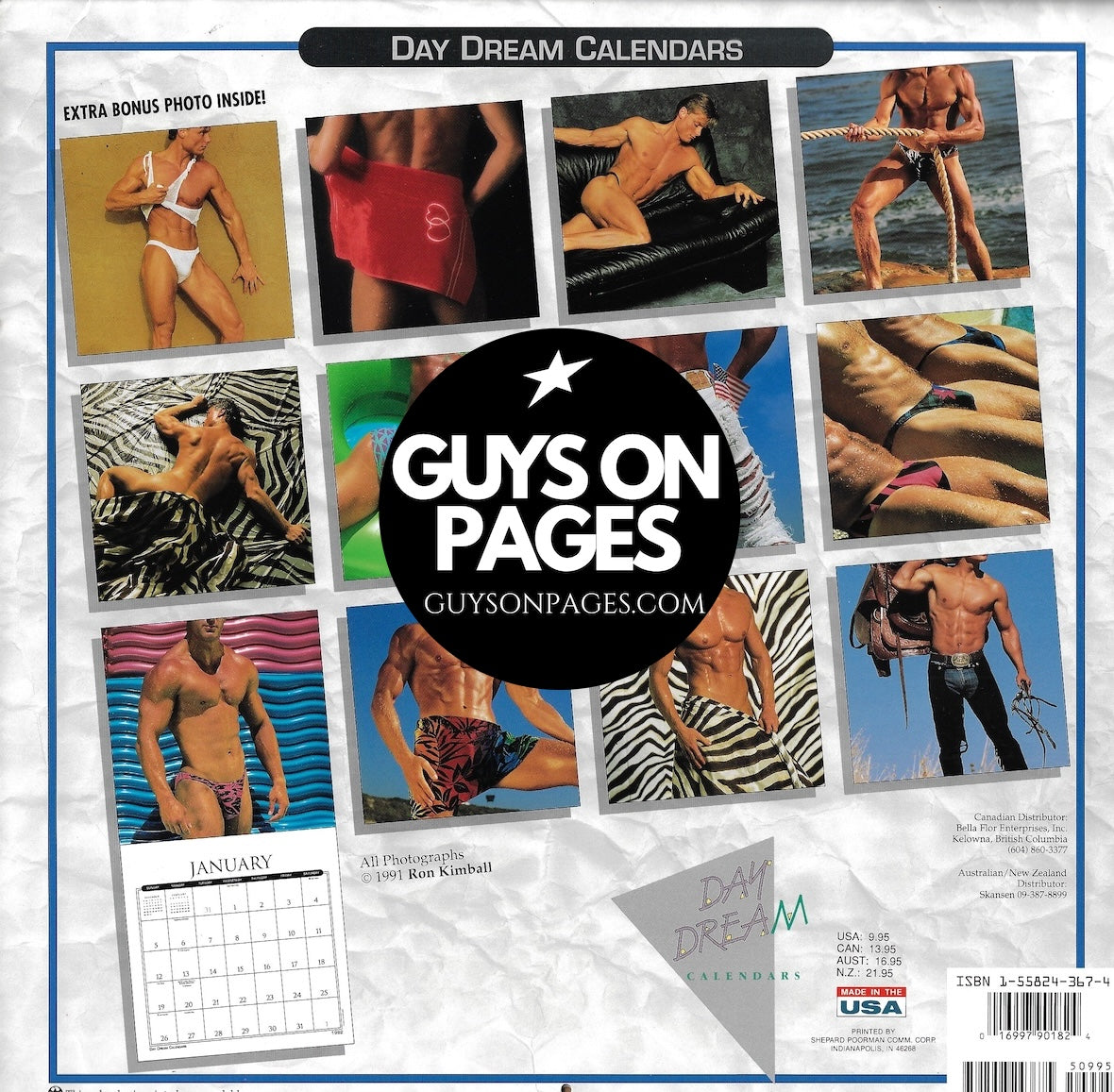 Obsession Men Calendar 1992 Male Models