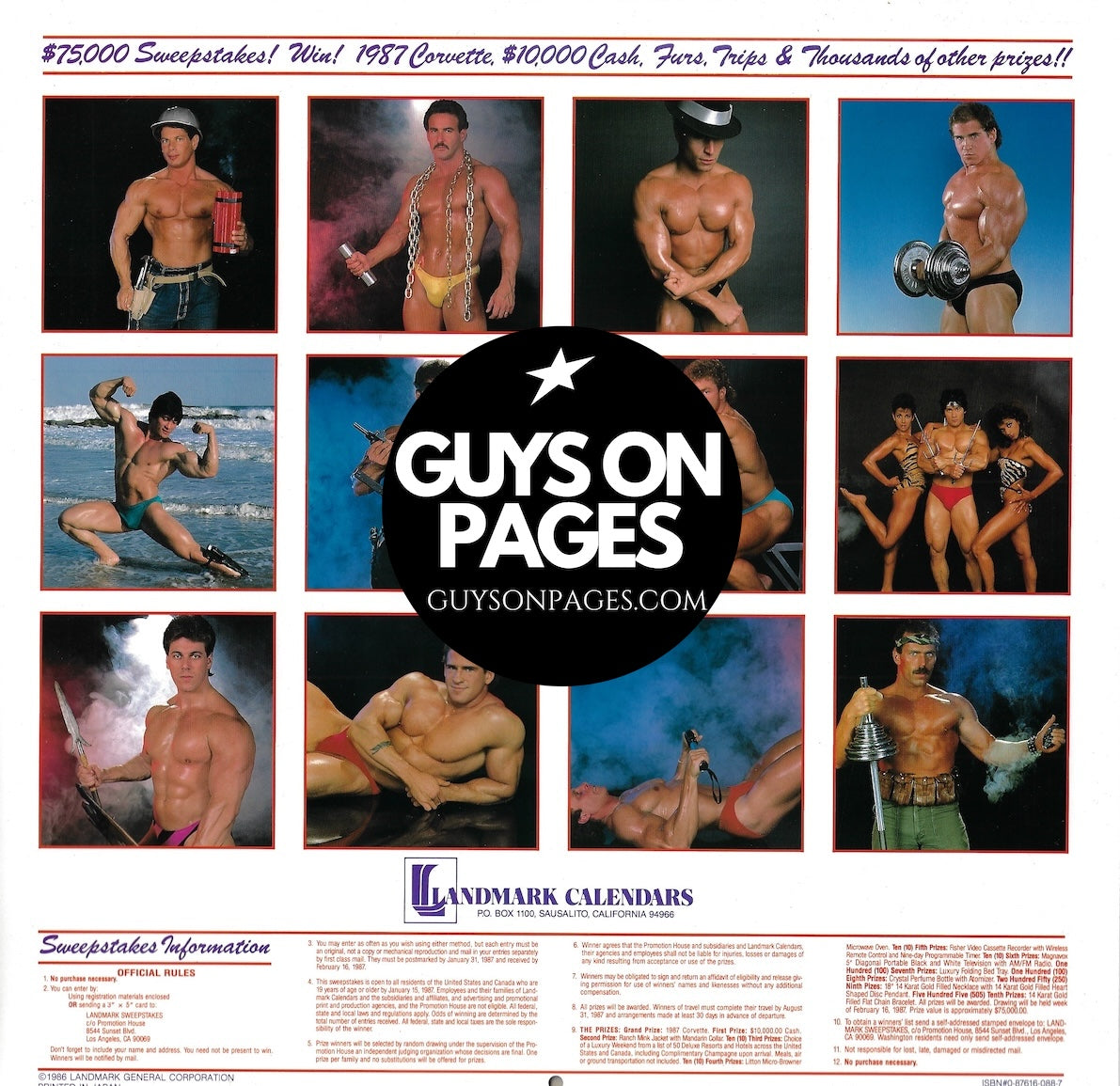 Bodybuilding Calendar 1987 - Tom Terwilliger