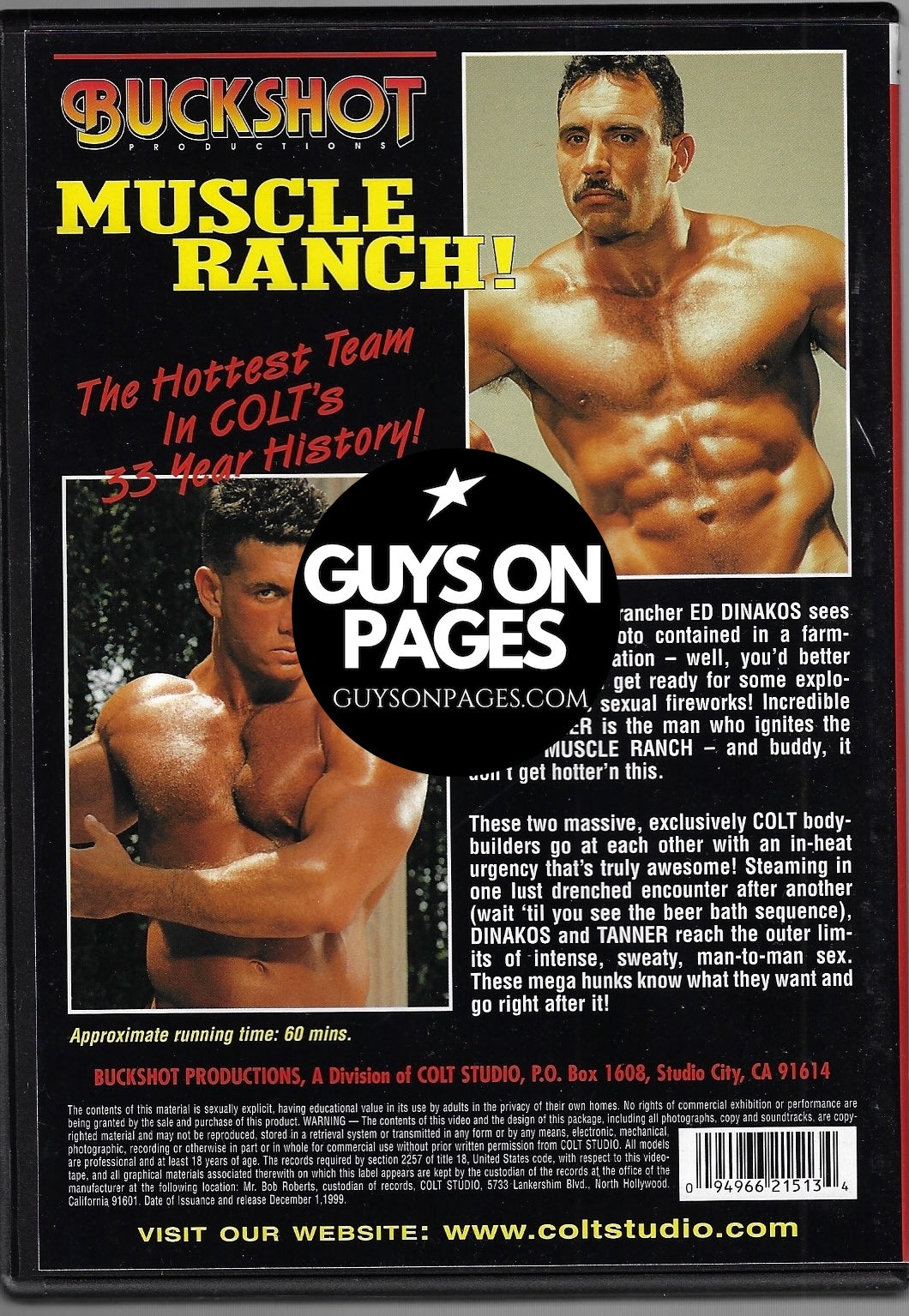 DVD - Muscle Ranch Ed Dinakos Jake Tanner Colt